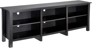 ROCKPOINT Classic TV Stand Storage Media Console Entertainment Center for TV's from 70 Inches to 85 Inches,Espresso(69.1Inchese)