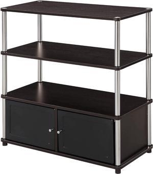 Convenience Concepts Designs2Go Highboy TV Stand with Storage Cabinets and Shelves for TVs up to 40 Inches, Espresso