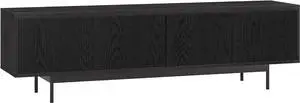 Henn&Hart Whitman TV Stand, 70" Wide, Black