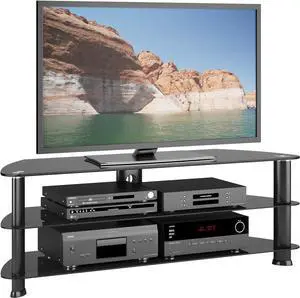 CorLiving Laguna TV Stand, 55", Satin Black
