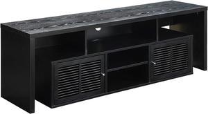 Convenience Concepts Lexington 65 inch TV Stand with Storage Cabinets and Shelves, Black