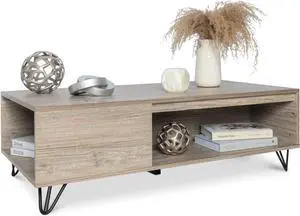 Milliard Modern Farmhouse Coffee Table with Storage Grey Milliard Modern Farmhouse Coffee Table with Storage Grey