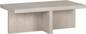 Henn&Hart 44" Scandinavian Coffee Table, Beech White Henn&Hart 44" Scandinavian Coffee Table, Beech White