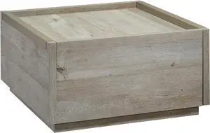 Sauder Manhattan Gate Coffee Table, L: 31.02" x W: 30.95" x H: 16.06", Mystic Oak finish