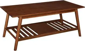 Linon Mid Century Walnut Melissa Coffee Table