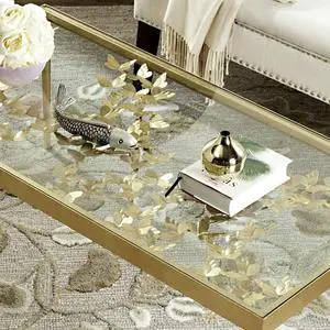 Safavieh Home Collection Rosalia Antique Gold Butterfly Coffee Table