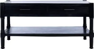 Safavieh Home Collection Filbert Black 2-Drawer Bottom Shelf Coffee Table COF5703B Safavieh Home Collection Filbert Black 2-Drawer Bottom Shelf Coffee Table COF5703B