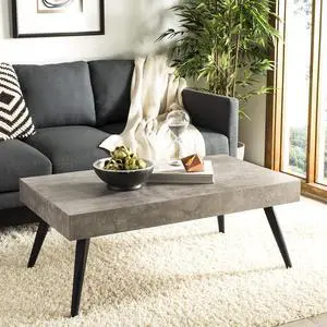 Safavieh Home Cedric Modern Light Grey and Black Coffee Table