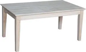 International Concepts Tall Shaker Coffee Table, Unfinished