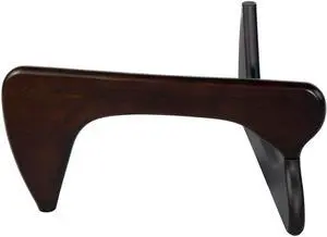 SHISEDECO Mid Century Modern Triangle Coffee Table Legs/Feet Only, 2 Pieces Interlocking Center Coffee Table Solid Wood Base Durable, for Living Room/Leisure Area/Patio/Study etc. (Dark Walnut)