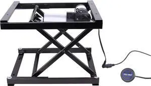 17'' Electric Manual Control Button Dining Table Coffee Table Lift,Black,110V-240V,Working Platform Computer Desk Electronic Scissor Lift