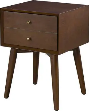 Crosley Furniture Landon Nightstand Side Table with Drawer, Mahogany Crosley Furniture Landon Nightstand Side Table with Drawer, Mahogany
