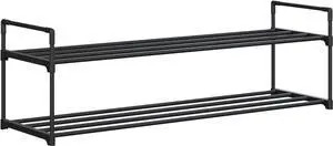 Home-Complete 2-Tier Shoe Rack, Black, 40.9 x 11.8 x 13.3 Home-Complete 2-Tier Shoe Rack, Black, 40.9 x 11.8 x 13.3