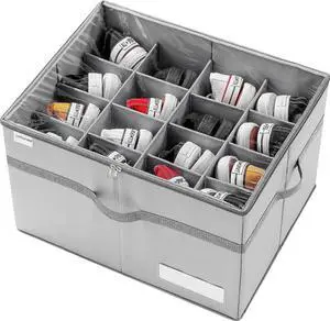 LUVHOMEE Shoe Organizer for Closet, Fits 16 Pairs, Large Shoe Box Storage Containers, Clear Foldable Shoe Storage Bins w/Bottom Support, Space Saving Shoes Holder w/Reinforced Handles, Gray LUVHOMEE Shoe Organizer for Closet, Fits 16 Pairs, Large Shoe Box Storage Containers, Clear Foldable Shoe Storage Bins w/Bottom Support, Space Saving Shoes Holder w/Reinforced Handles, Gray