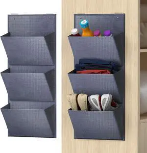 Wall Mounted Hanging Organizer 2Pack,Shoes Rack/Can Store 6Pairs of Plus-Size Sneakers,Also Stores Boots.with Sticky Hanging Mounts, Shoes Holder,Door Shoe Hangers (SM08-Gray-2) Wall Mounted Hanging Organizer 2Pack,Shoes Rack/Can Store 6Pairs of Plus-Size Sneakers,Also Stores Boots.with Sticky Hanging Mounts, Shoes Holder,Door Shoe Hangers (SM08-Gray-2)