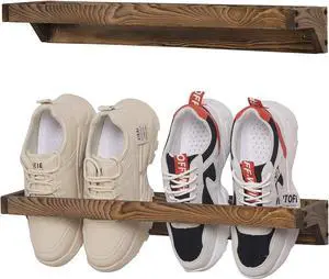 MyGift Wooden Hanging Shoe Rack Storage Organizer for Closet & Entryway MyGift Wooden Hanging Shoe Rack Storage Organizer for Closet & Entryway