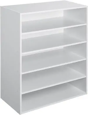 ClosetMaid 1565 Stackable 5-Shelf Organizer, White ClosetMaid 1565 Stackable 5-Shelf Organizer, White