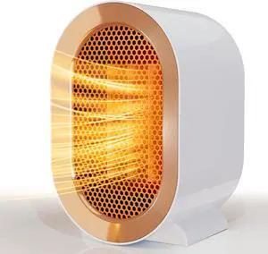 QQT Electric Space Heater,Portable Energy Efficient Space Heaters for Indoor Use,Two-Speed Portable Heater Fan for Office with Adjustable,Overheating Protection,Dumping Shutdown (White)