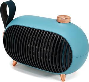 Portable Mini Small Space Heater for Home and Office  Energy-Efficient with Overheating Protection  Retro Heater for Bedroom, Camping Tent, RV Trailer,Green