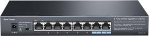 BrosTrend 8-Port 2.5G Ethernet Switch Multi-Gigabit Unmanaged Network Switch 2.5Gb Switch Supports VLAN & Link Aggregation, Ethernet Hub Fanless, Desktop / Wall Mount, Limited Lifetime Protection
