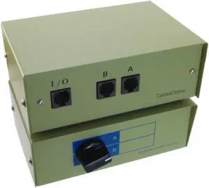 CablesOnline 2-Way A/B RJ45 Metal Rotary Manual Switch Box (SB-034)