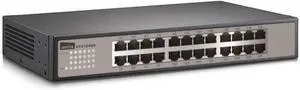 Netis 24 Port Unmanaged Gigabit Switch, Desktop Ethernet Splitter, Ethernet Hub, Plug and Play, Fanless Quite, Traffic Optimization, Sturdy Metal, Rack mountable with Included mounting Bracket Netis 24 Port Unmanaged Gigabit Switch, Desktop Ethernet Splitter, Ethernet Hub, Plug and Play, Fanless Quite, Traffic Optimization, Sturdy Metal, Rack mountable with Included mounting Bracket