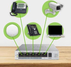 Zyxel 5 Port Gigabit Ethernet Unmanaged POE+ Switch | 4 x PoE+ @ 60W | Plug & Play | Sturdy Metal Housing | Desktop or Wall-Mount | Fanless | Lifetime Warranty | Ethernet Splitter | GS1005HP