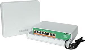 8 Port Gigabit PoE Switch Waterproof, 1000 Mbps 8 PoE+ Ports 120W, IEEE802.3af/at Power Over Ethernet Unmanaged Outdoor Network Switch, Plug & Play