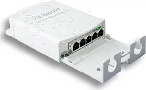 Poe Extender, 1 in 4 Out PoE+ Repeater, 10/100Mbps, Extends 250m, 60W Comply with IEEE802.3af/at for PoE Switch/Injector and Security POE Camera Over Cat5/6 Cable