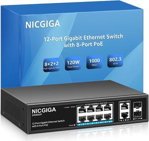 Real HD 8 Port 2.5G Ethernet Switch Unmanaged Network Switch with 8 x 2.5  Gigabit, 1 x 10G SFP+, Work with 10-100-1000Mbps Devices, 60G Bandwidth, Plug & Play