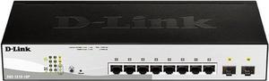 D-Link Fast Ethernet Switch, 8 10 Port Gigabit Web Smart Managed Layer 2 Features with 2 Gigabit SFP Ports (DGS-1210-10), Black/Grey