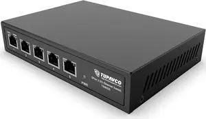 2.5GB Switch (5 Port) for Ethernet Network - High Speed 10M/100M/1G/2.5G Gigabit (802.3bz) - Unmanaged Plug & Play Fanless LAN Splitter - Metal Case - Wall Mountable - Tupavco TP1940