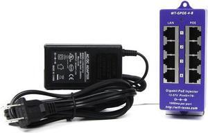 PoE Texas 4 Port 24V Passive PoE Injector with 24V 30W UL/FCC Certified Power Supply - Gigabit Injector - Passive Power Over Ethernet Multi Port PoE Adapter for Ubiquiti, Mikrotik, 24 Volt PoE Devices