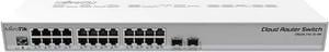 Mikrotik CRS326-24G-2S+RM Cloud Router Switch 326-24G-2S+RM 24 Gigabit port switch with 2 x SFP+ cages in 1U rackmount case, Dual boot (RouterOS or SwitchOS)