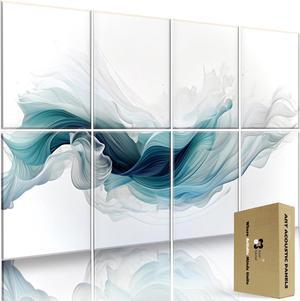 Soon Global 8-Pack Acoustic Panels, Soundproof Wall Panels, 48 X 32 Inches Sound Absorbing Panels, Decorative Acoustical Wall Panels, Acoustic Treatment for Recording Studio, Ethereal Illumination