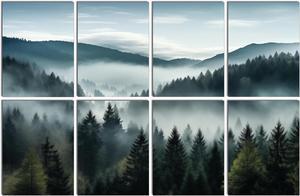 FurnoFlex Art Acoustic Panels Tiles Decorative Room Sound Proof Foam Absorbing Panels Noise Dampening Canceling Reducing Blocker for Walls (Misty Forest)