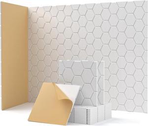 Acoustic Panels Sound Absorbing, Soundsbay Self Adhesive Soundproof Wall Panels 12 Pack High Density Sound Proof Foam Panels for Walls Decoration, Acoustic Treatment 12"×12"×0.4"