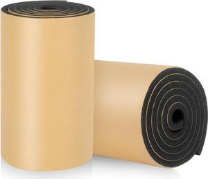 Kaqiluo 2 Pack High Density Self-Adhesive Sound Insulation Acoustic Foam, 0.4" x 12" x71", 10mm Thick11.6 sqft Sound Proof Padding, Fire/Water Resistant Acoustic Treatment Foam.