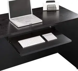 Sauder Via Collection Keyboard Shelf, Soft Black finish