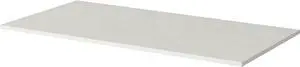Kaboon Universal Tabletop 59.1"x23.62", Solid One-Piece Melamine Table Top, Double Desk L-Desk DIY, Home and Office Countertop, Sea Salt/White
