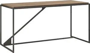 Bush Furniture Refinery 62W Industrial Desk, Rustic Gray (RFD162RG-03)