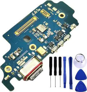 Galaxy S21 Ultra 5G USB Charging Port Flex Cable Replacement Type C Charger Dock Board Flex Cable Connector for Samsung S21 Ultra G998U Port Repair Part with Tools (SM-G998U)
