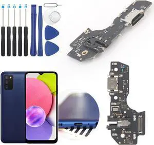 Dock Connector for Samsung Galaxy A03s USB Charging Port Flex Cable Replacement for A037U Type C Charger Dock Board Connector with Tools(Only for A037U)