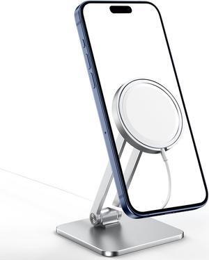 CreaDream Phone Stand for Apple 15W MagSafe Charger [Not Fits 2024 Ver.], Foldable Adjustable Charging Stands for Desk, Compatible with iPhone 16 15 14 13 12 Series[MagSafe Not Included]