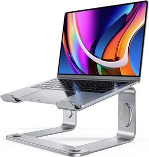 LORYERGO Laptop Stand for Desk, Laptop Riser Computer Stand for Laptop, Ergonomic Laptop Stand Desk Holder Elevator Compatible with Most 10 to 15.6 Inches Laptops, Silver