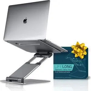 Ergonomic Laptop Stand for Desk Adjustable Height Up to 20 Portable Computer Laptop Riser Fits All MacBook Laptops 10 15 17 Inches Lap top Holder Desk Stand Gift for Men Women