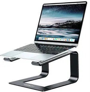 Laptop Stand for Desk, Black, Up to 15.6" Laptop | Ergonomic Computer Stand Riser Holder for MacBook Air Pro, Dell, HP, Lenovo, Samsung, Alienware Laptop Stand for Desk, Black, Up to 15.6" Laptop | Ergonomic Computer Stand Riser Holder for MacBook Air Pro, Dell, HP, Lenovo, Samsung, Alienware