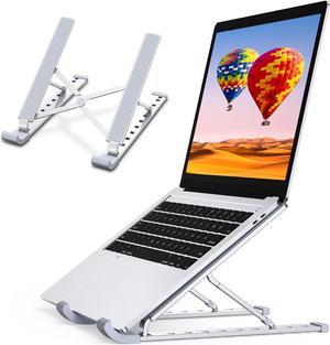 Laptop Stand for Desk, 9 Angles Adjustable Ergonomic Computer Stand with Detachable Phone Holder, Aluminum Cooling Portable Laptop Riser Holder Compatible with MacBook Pro Air Up to 15.6''