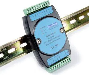 COMMFRONT Industrial RS485 Opto-Isolated Hub/Splitter/Repeater, 2500V Optical Isolation, Supports 4x128 RS-485 nodes (Expandable), DIN-Rail/Wall/Panel Mount