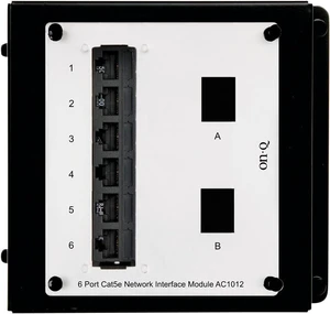 Legrand - OnQ 6 Port Network Switch, Cat5e Network Interface Module, High-Density Mini Patch Panel with RJ45 Ports, 1 Count, AC1012 Legrand - OnQ 6 Port Network Switch, Cat5e Network Interface Module, High-Density Mini Patch Panel with RJ45 Ports, 1 Count, AC1012